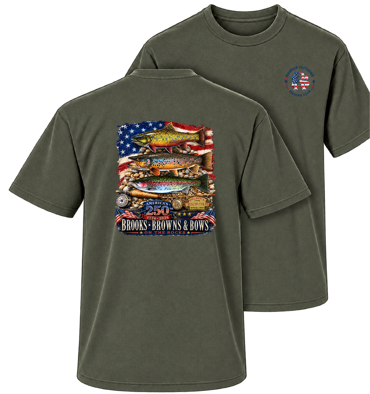 Heavy Rock America 250 Brooks Browns and Bows (Heavy Boxy oversize Shirt)