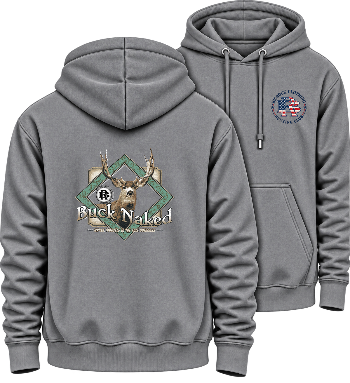 1566 Hoodie Heavy Rock New Buck Naked