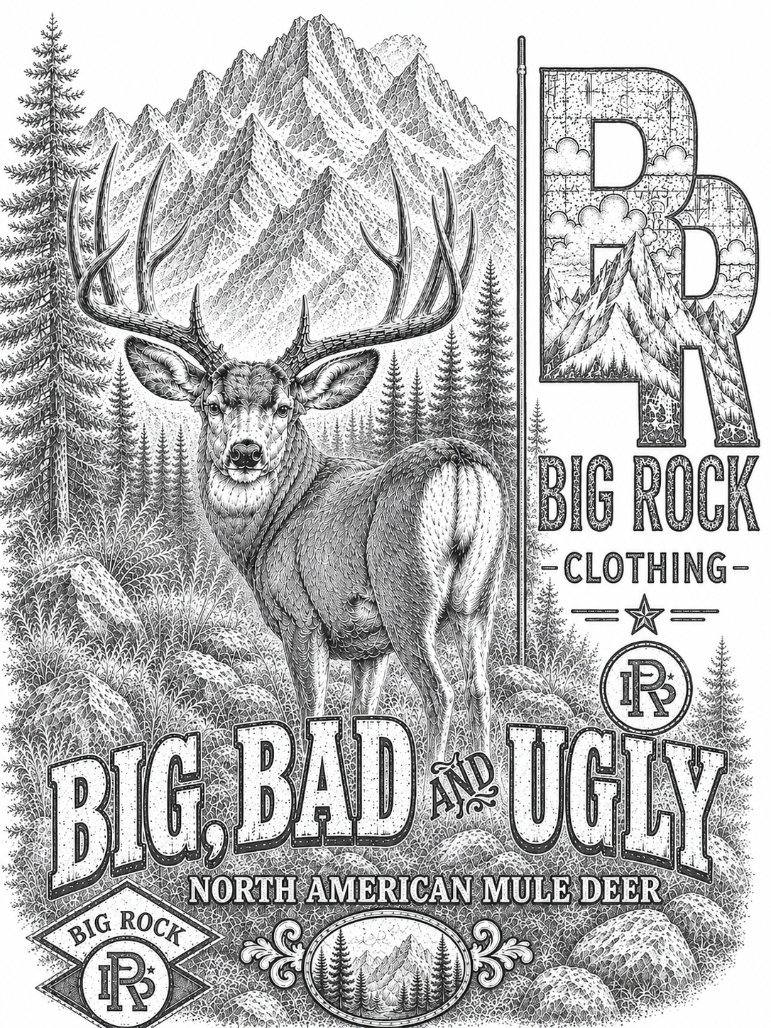 Big,Bad,Ugly (Mule Deer)pencil