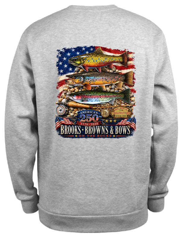 Sweatshirt Heavy Rock Big Rock America 250 Brooks Browns and Bows