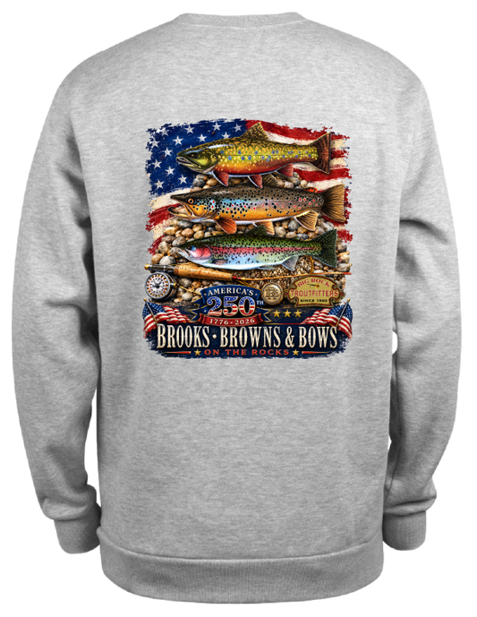 Sweatshirt Heavy Rock Big Rock America 250 Brooks Browns and Bows