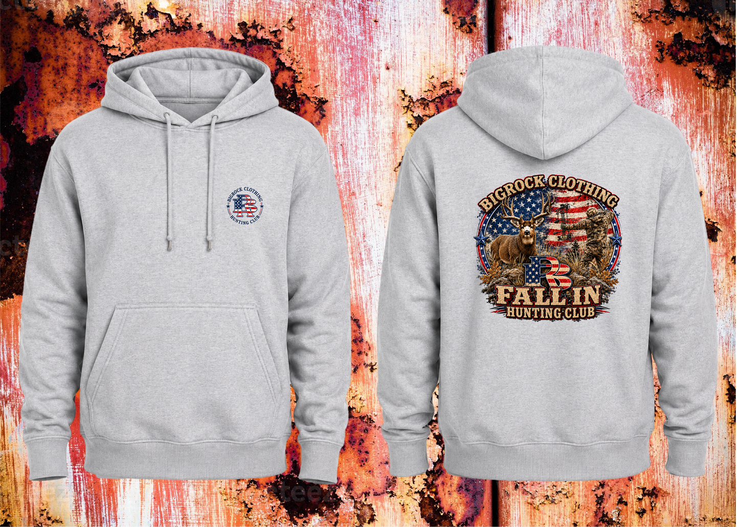 Hoodie Heavy Rock "Fall In" Mule Deer Archery