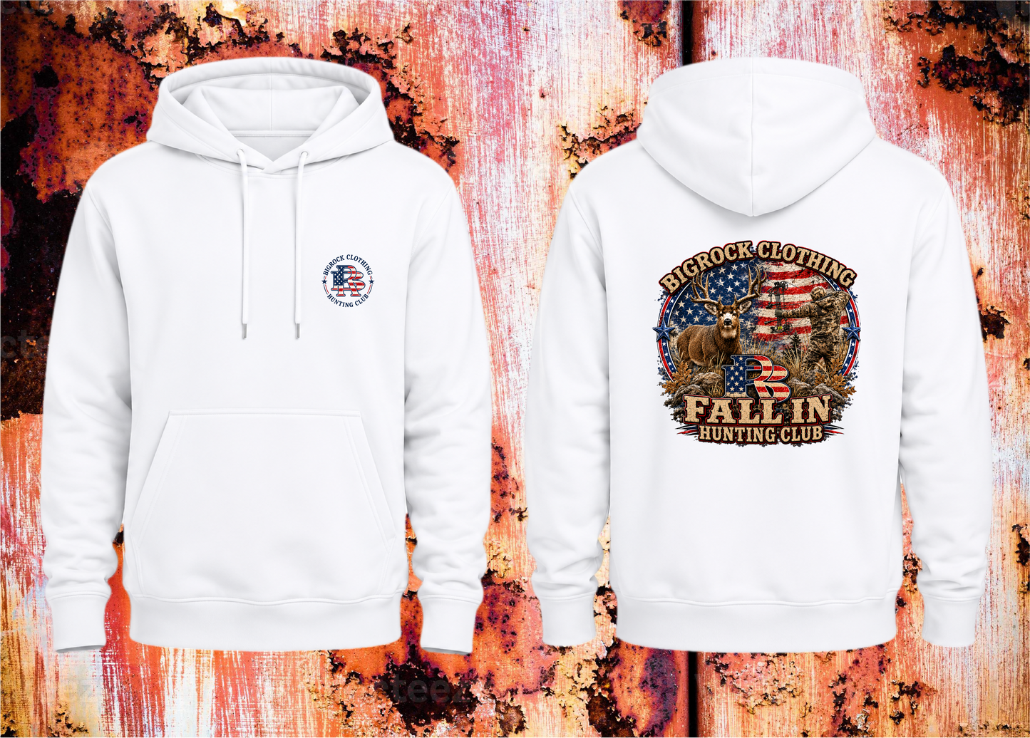 Hoodie Heavy Rock "Fall In" Mule Deer Archery