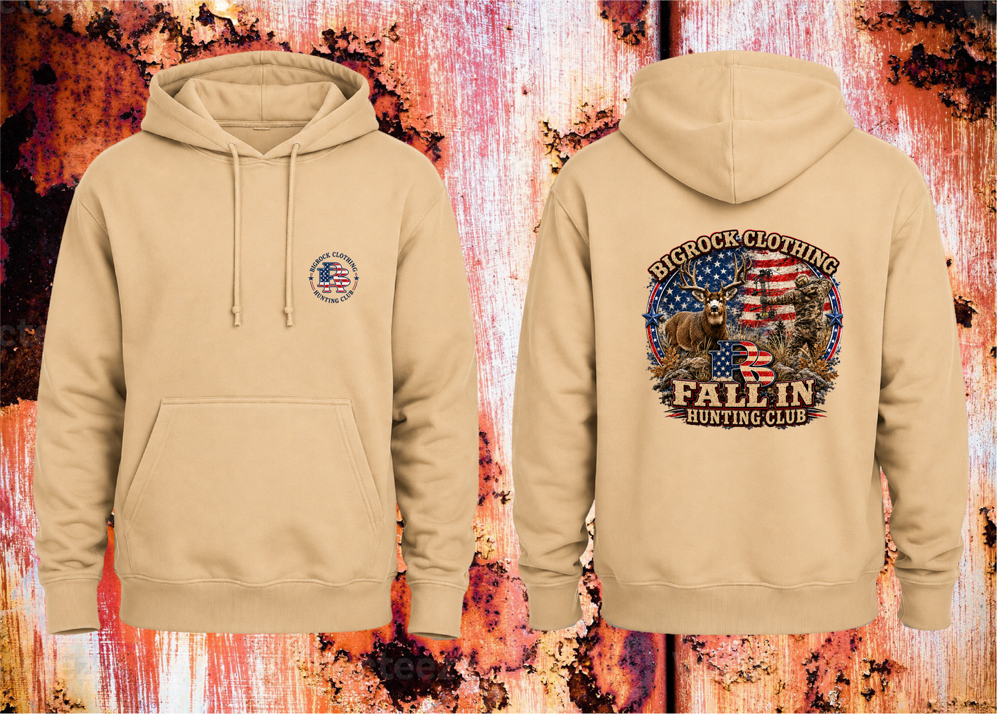 Hoodie Heavy Rock "Fall In" Mule Deer Archery