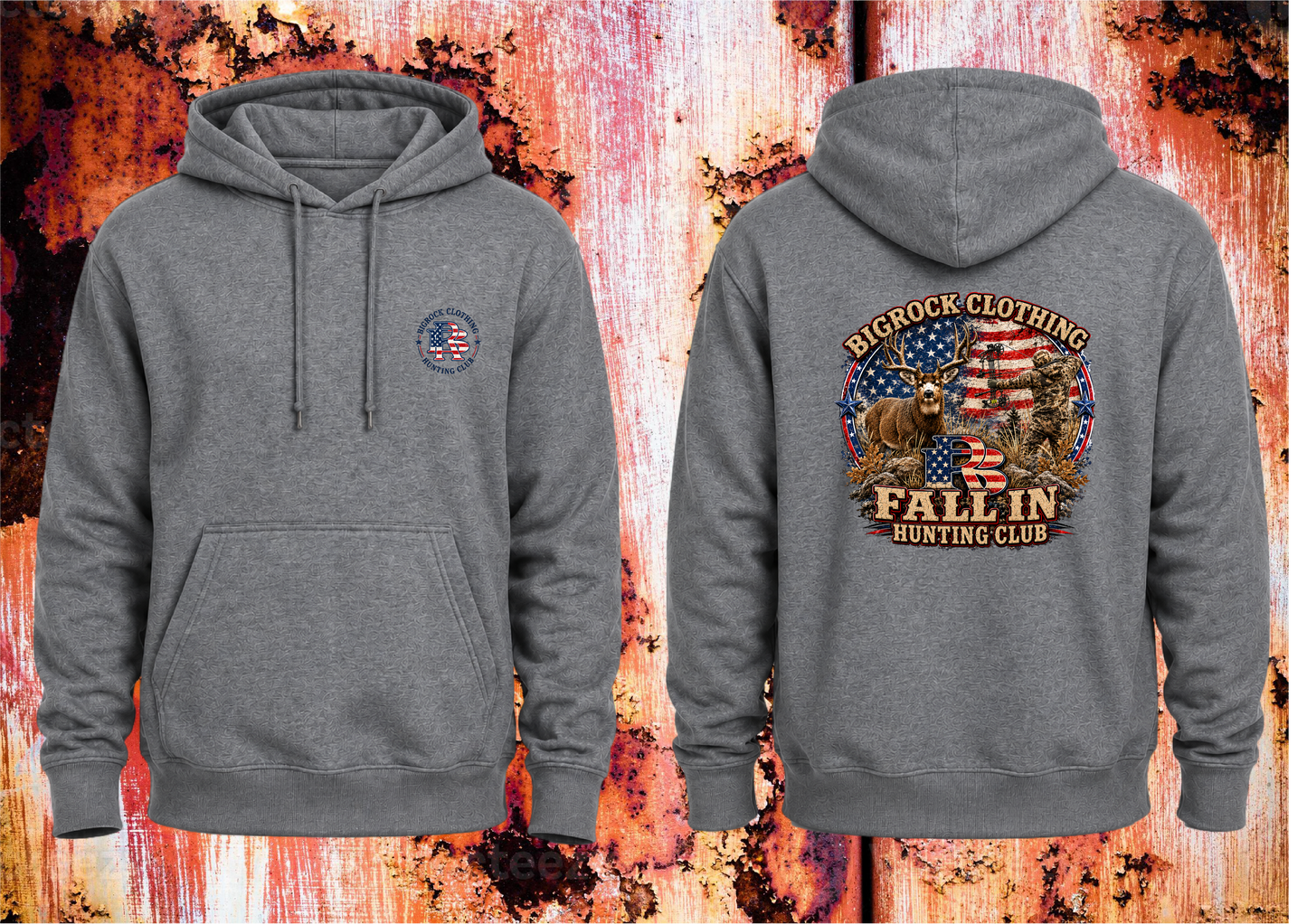 Hoodie Heavy Rock "Fall In" Mule Deer Archery