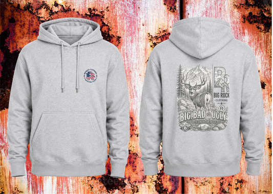 Hoodie Heavy Rock "Big,Bad,Ugly Mule Deer Pencil