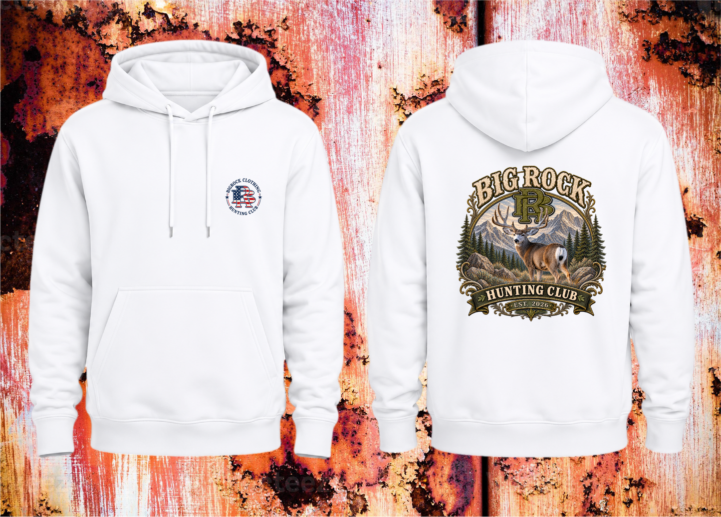 Hoodie Heavy Rock BR Mule Deer Hunting Club