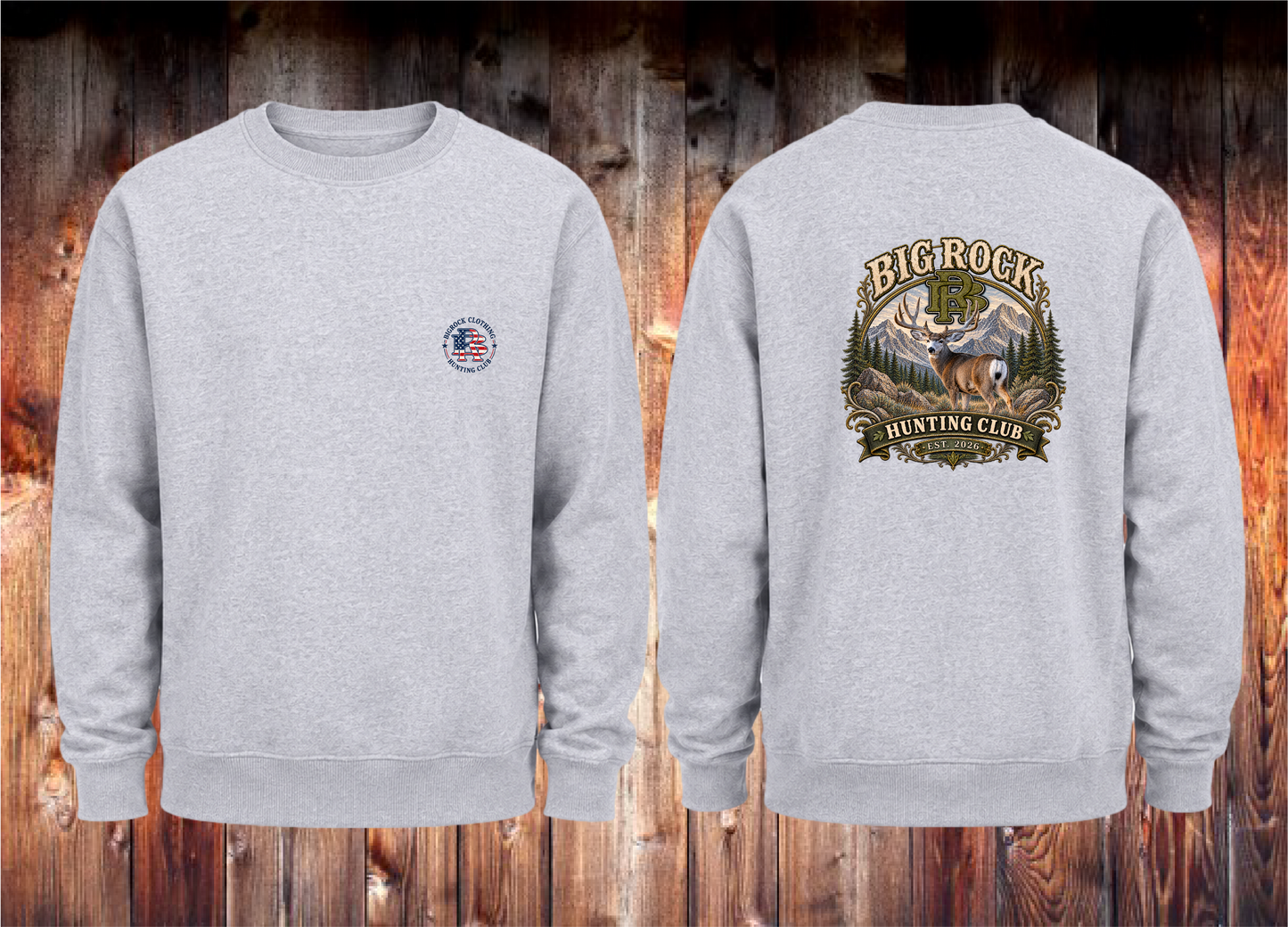 Sweatshirt Heavy Rock BR Mule Deer Hunting Club