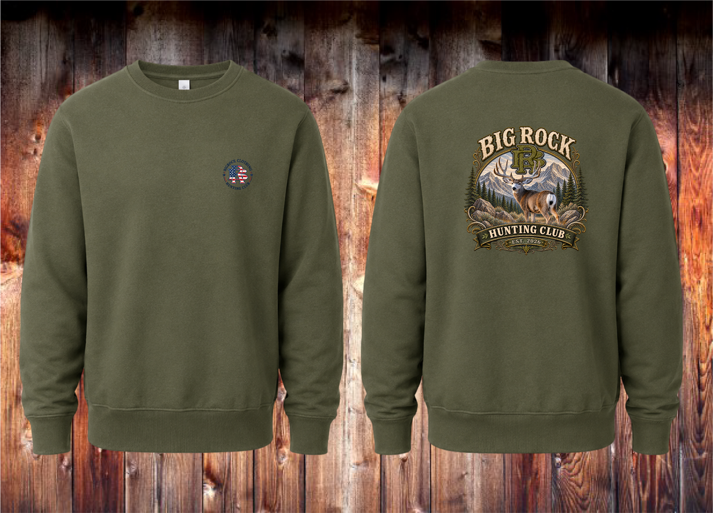 Sweatshirt Heavy Rock BR Mule Deer Hunting Club