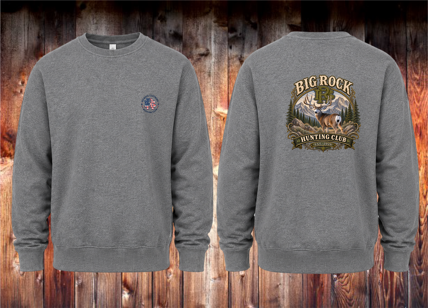 Sweatshirt Heavy Rock BR Mule Deer Hunting Club