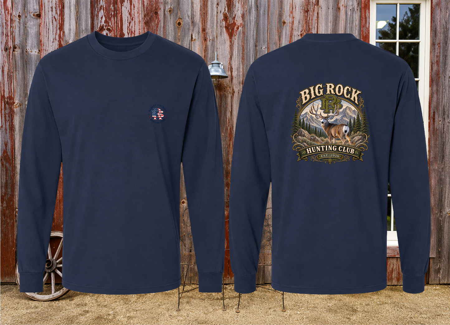 Long Sleeve Light Rock BR Mule Deer Hunting Club(Color)