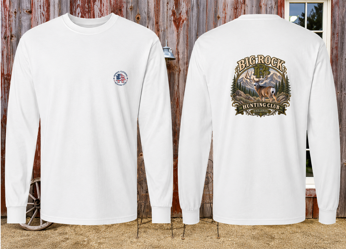 Long Sleeve Light Rock BR Mule Deer Hunting Club(Color)
