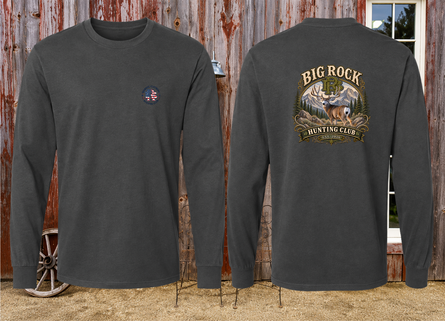 Long Sleeve Light Rock BR Mule Deer Hunting Club(Color)