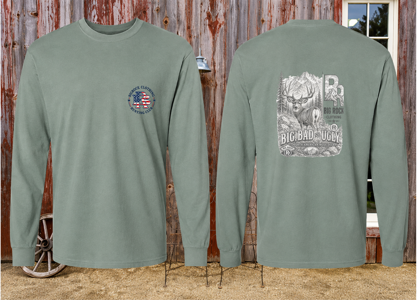 Long Sleeve Light Rock "Big,Bad,Ugly" Mule Deer Pencil