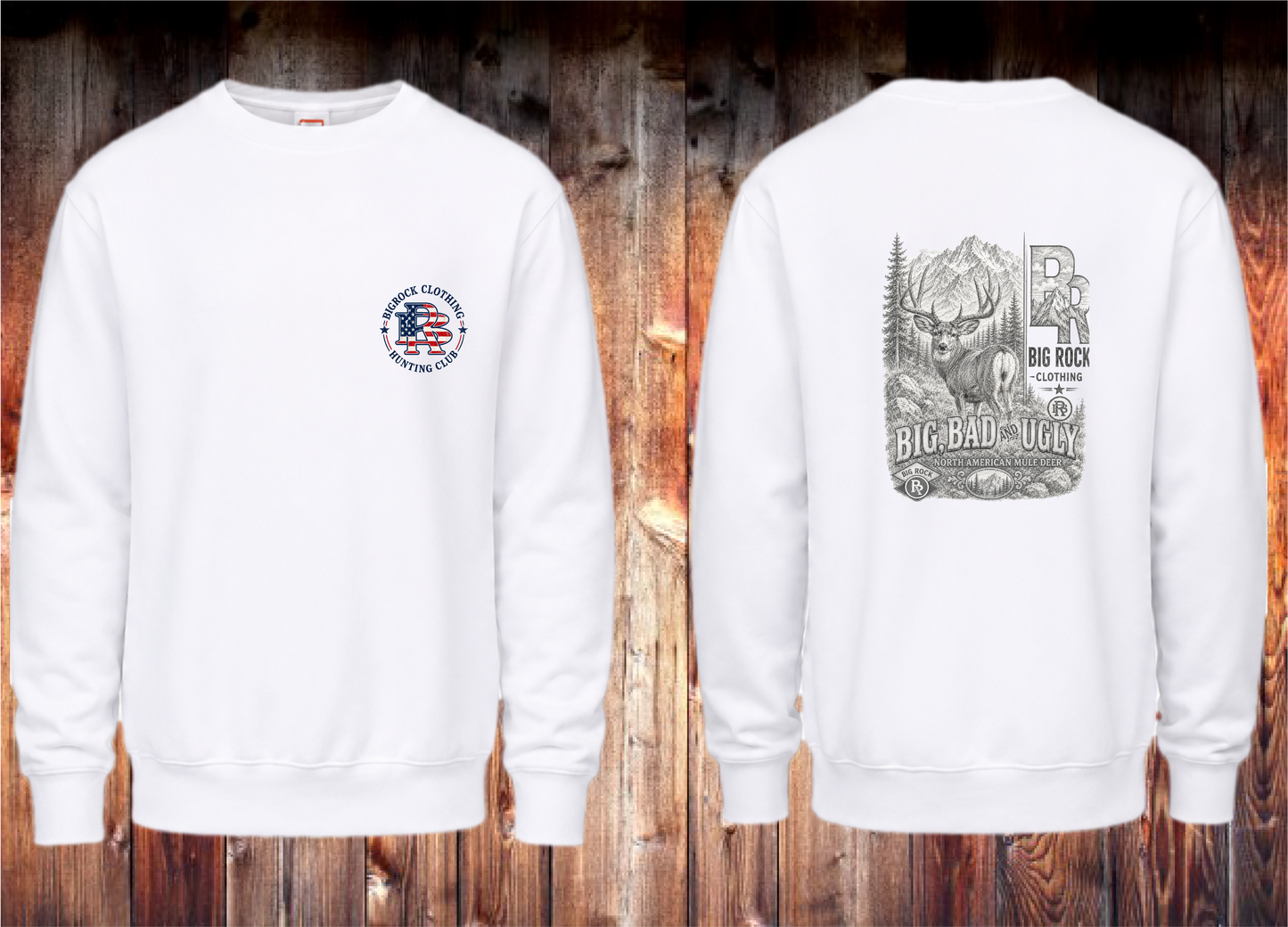 Sweatshirt Heavy Rock "Big,Bad,Ugly" Mule Deer Pencil