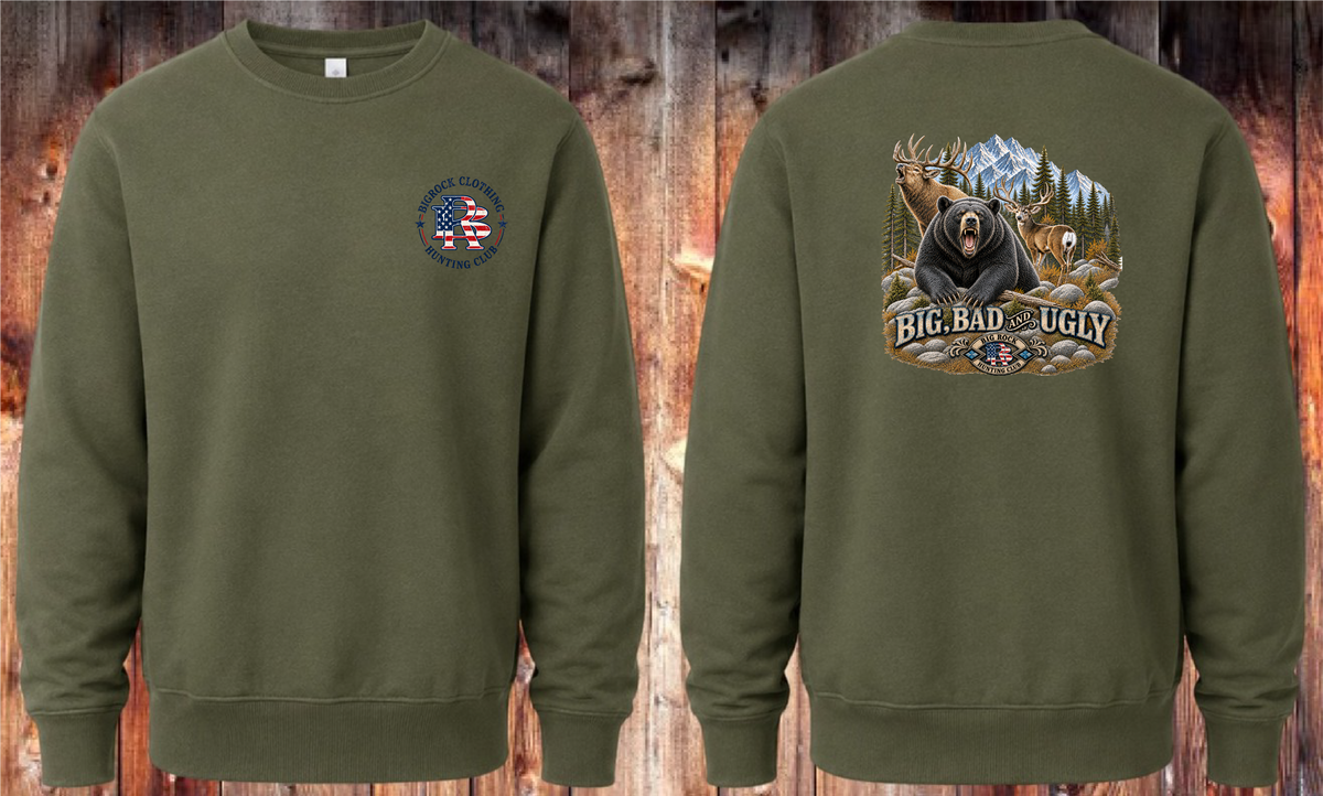 Sweatshirt Heavy Rock Big Bad & Ugly (Elk, Mule Deer, Black Bear)