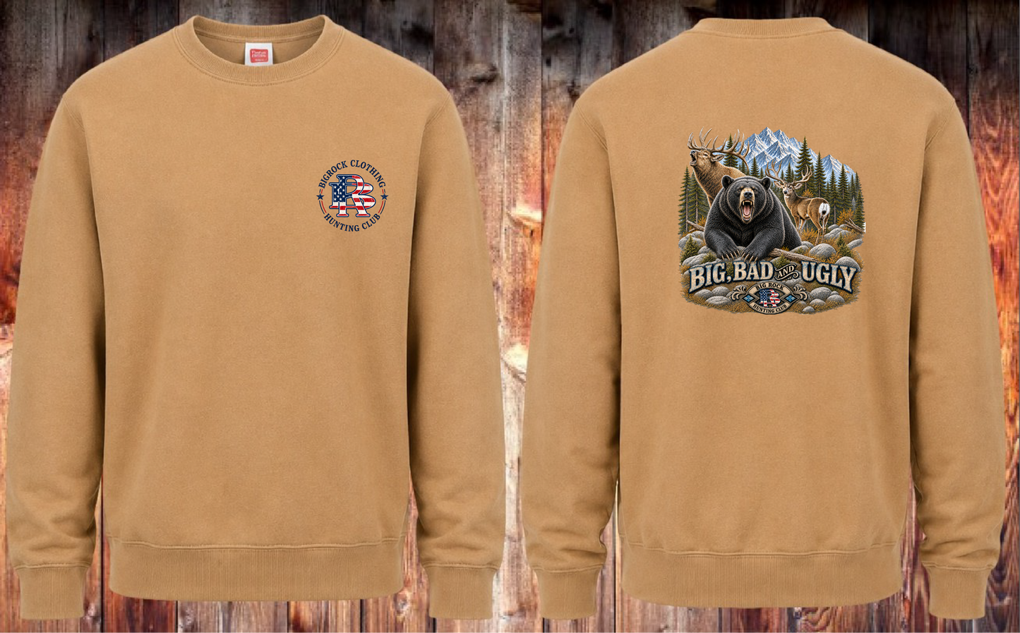 Sweatshirt Heavy Rock Big Bad & Ugly (Elk, Mule Deer, Black Bear)