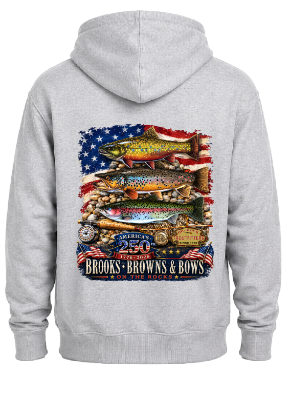 Hoodie Heavy Rock Brooks Browns and  Bows America 250