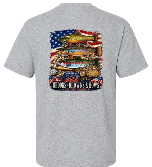 Heavy Rock America 250 Brooks Browns and Bows (Heavy Boxy oversize Shirt)