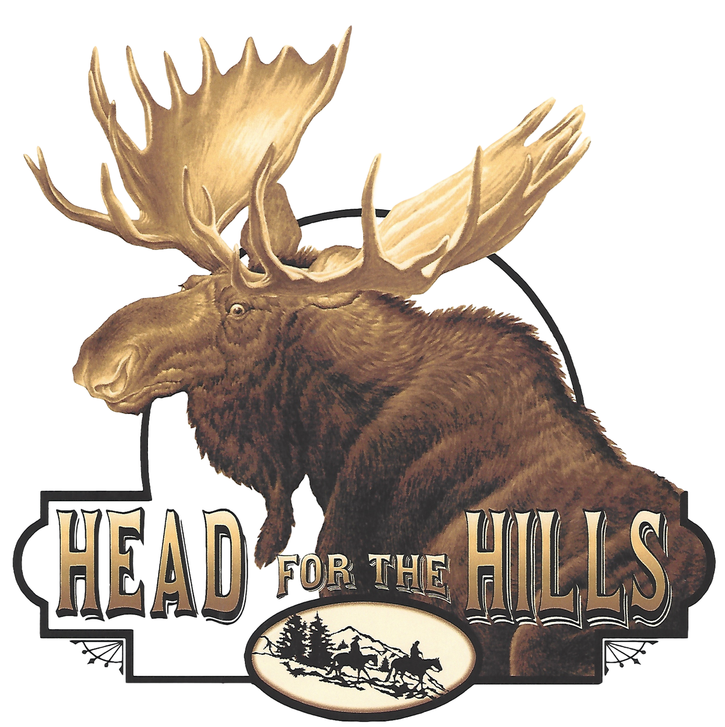 Hoodie Heavy Rock Head for the Hills Moose