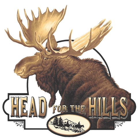 Heavy Rock Hoodie Head for the Hills Moose