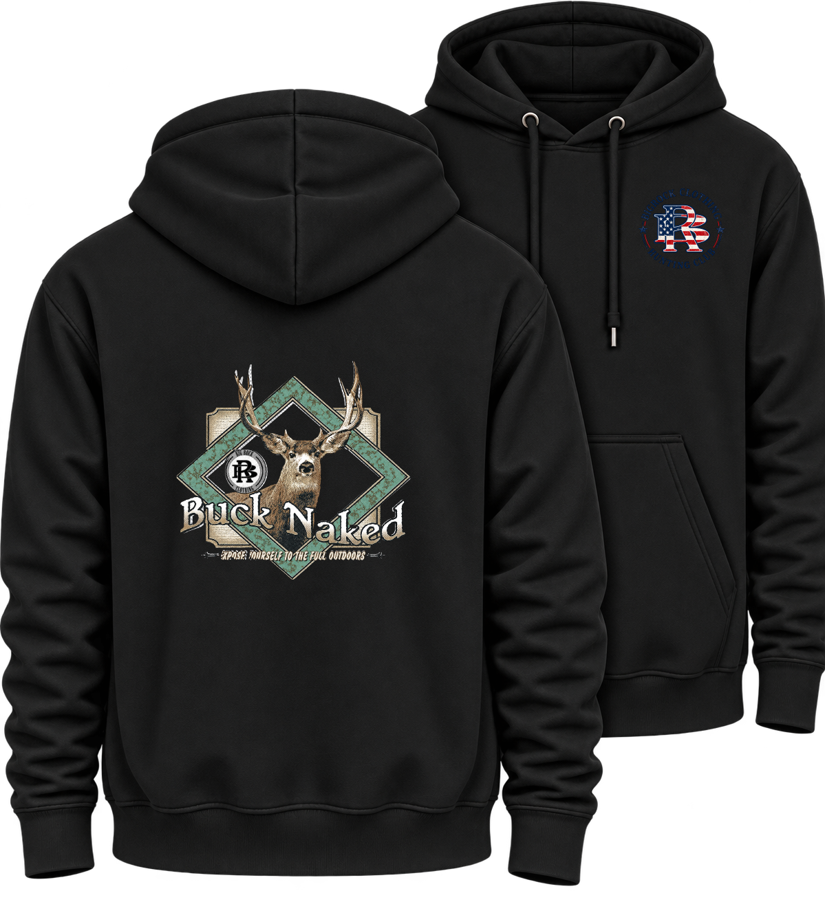 1566 Hoodie Heavy Rock New Buck Naked