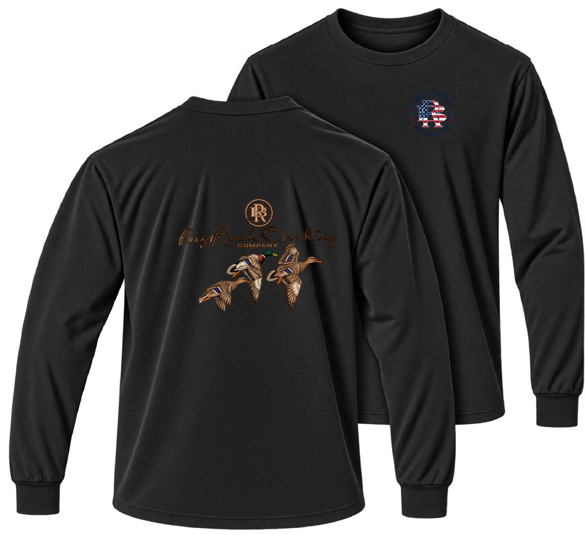 1508 Long Sleeve Light Rock Ducks In Flight