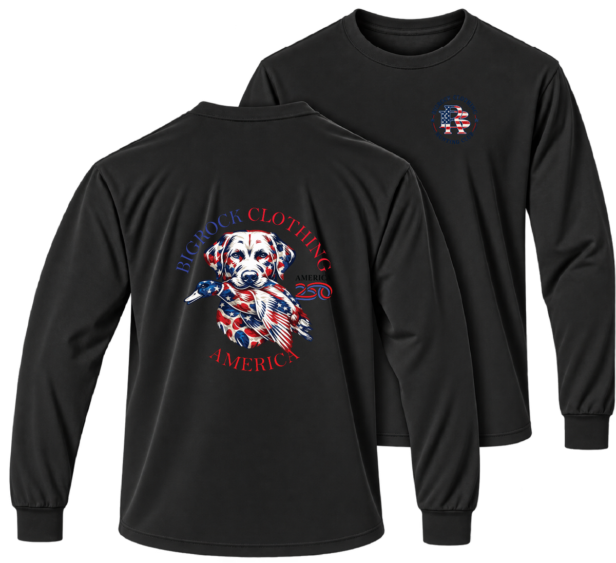 Long Sleeve Light Rock America 250 Duck Dog