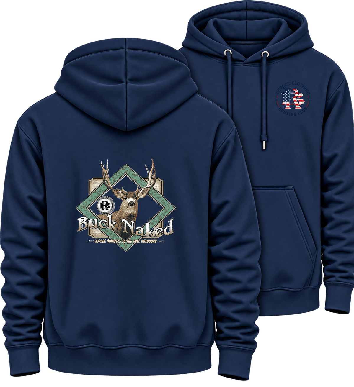 1566 Hoodie Heavy Rock New Buck Naked