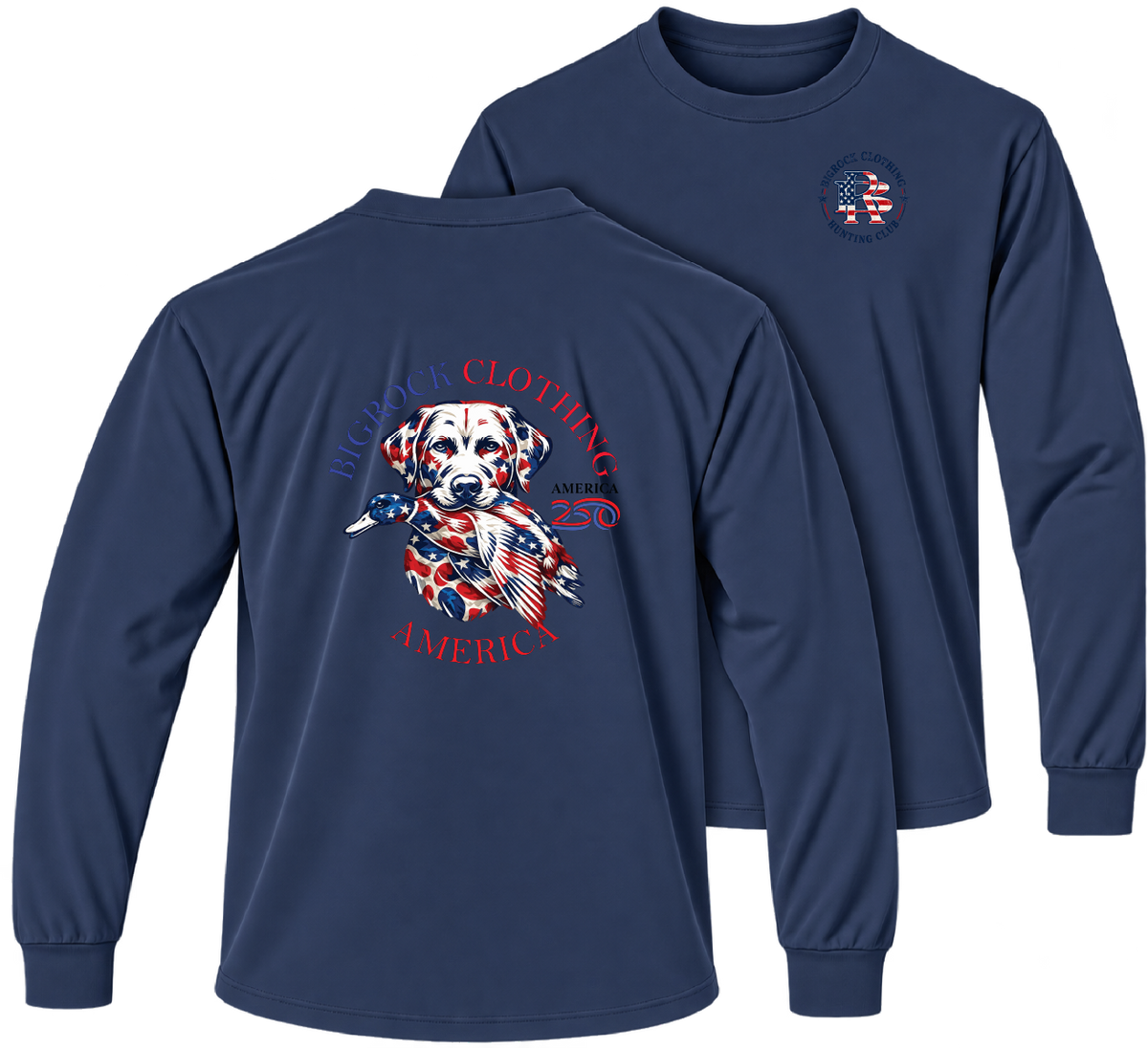 Long Sleeve Light Rock America 250 Duck Dog