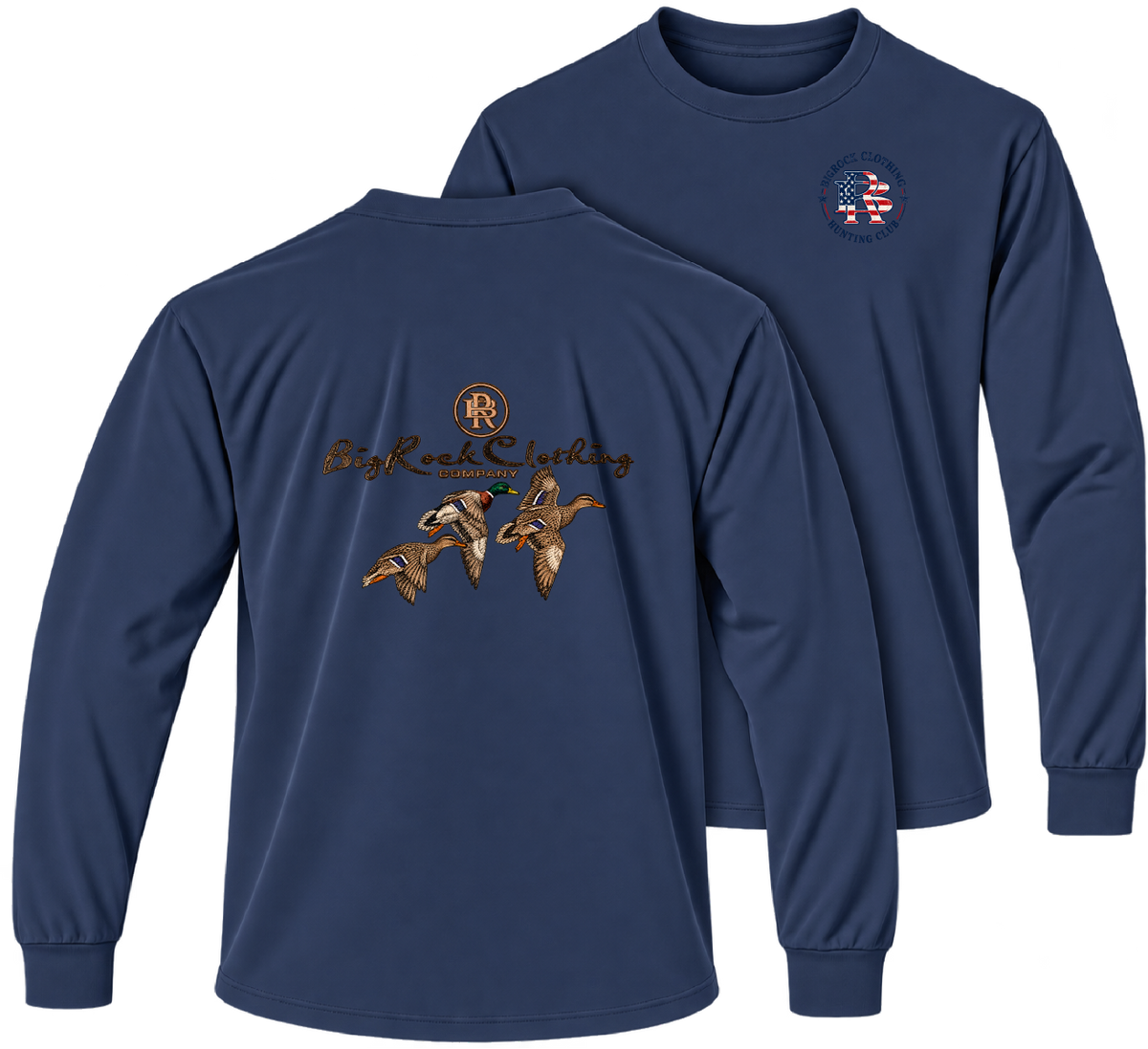 1508 Long Sleeve Light Rock Ducks In Flight