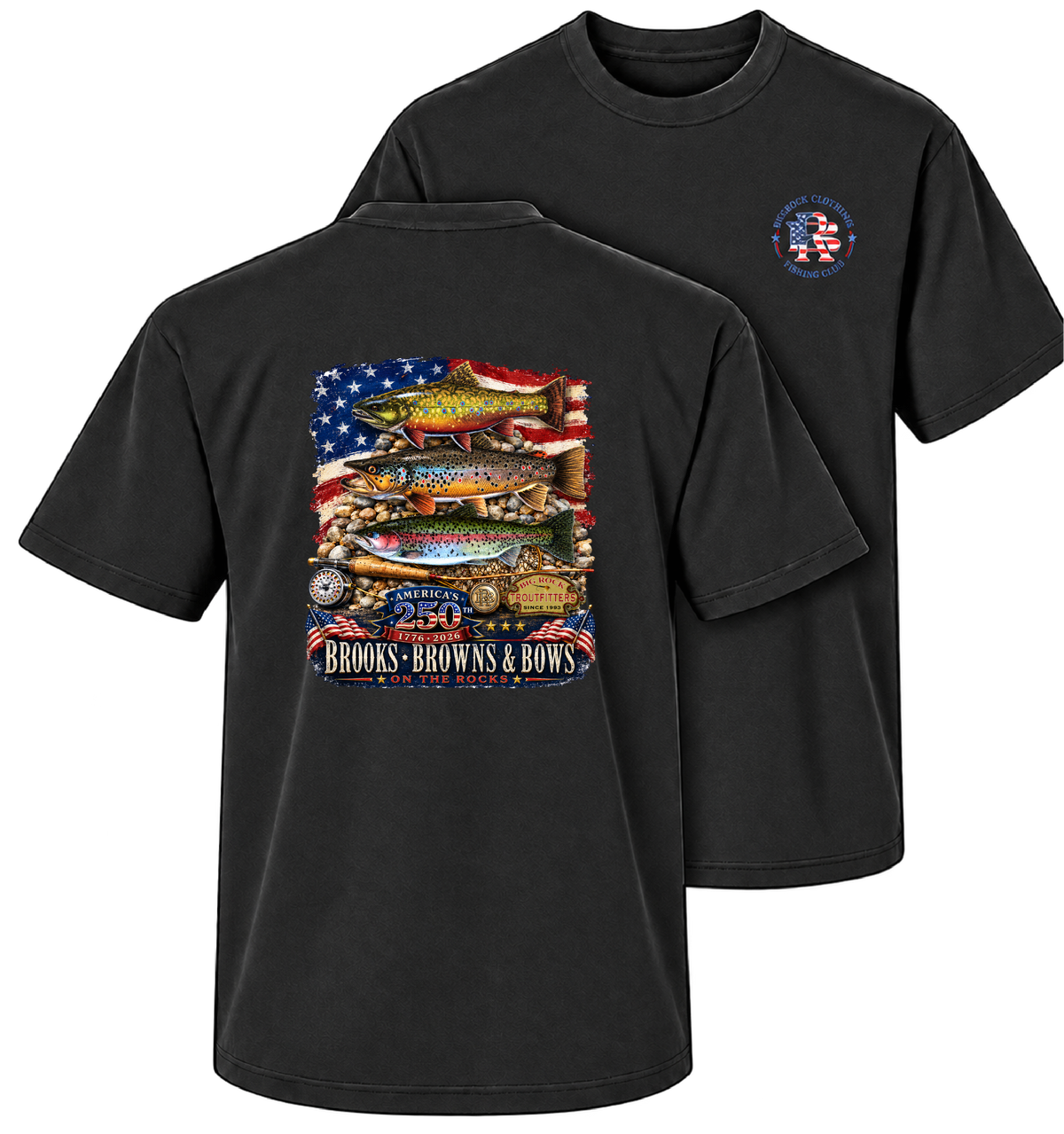 Heavy Rock America 250 Brooks Browns and Bows (Heavy Boxy oversize Shirt)