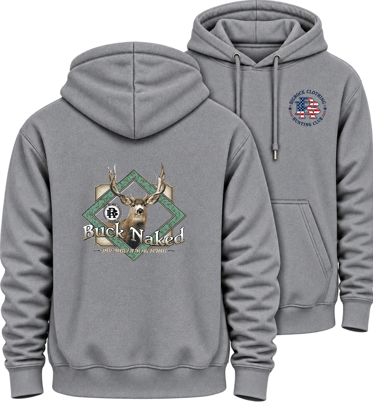 1566 Hoodie Heavy Rock New Buck Naked