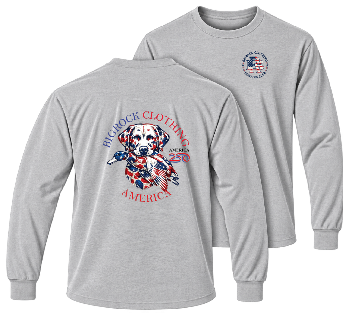 Long Sleeve Light Rock America 250 Duck Dog