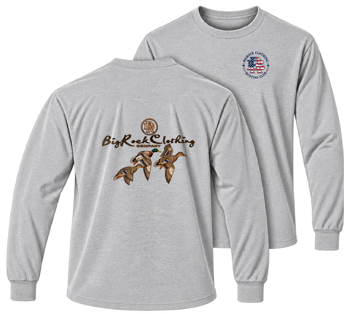 1508 Long Sleeve Light Rock Ducks In Flight