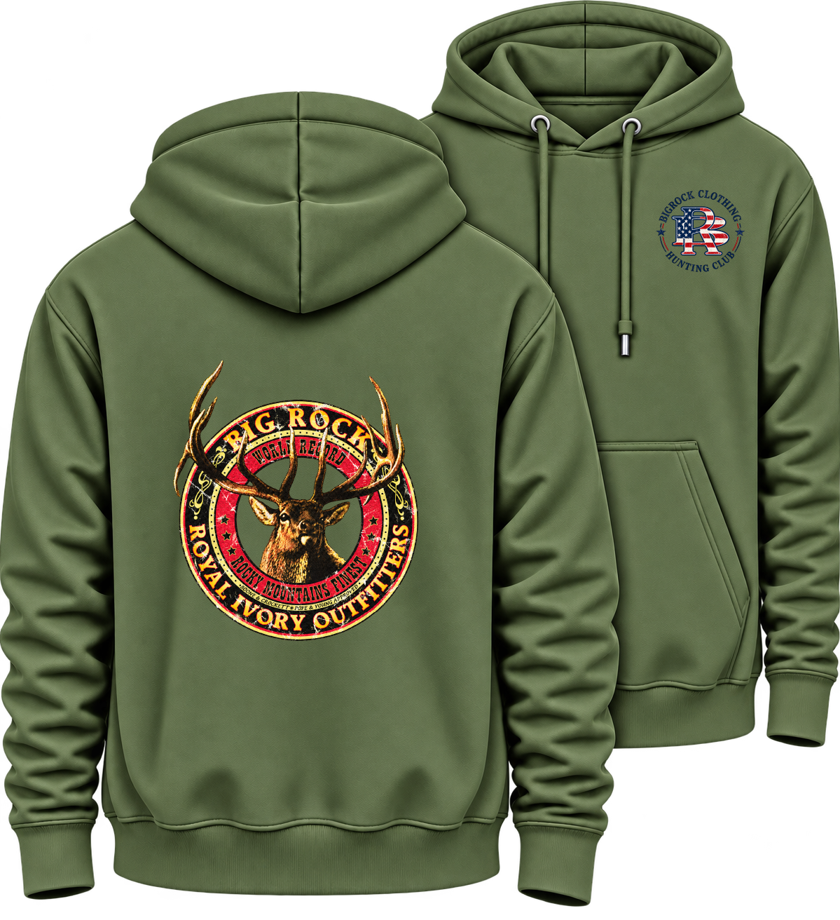 Hoodie Heavy Rock Royal Ivory Elk