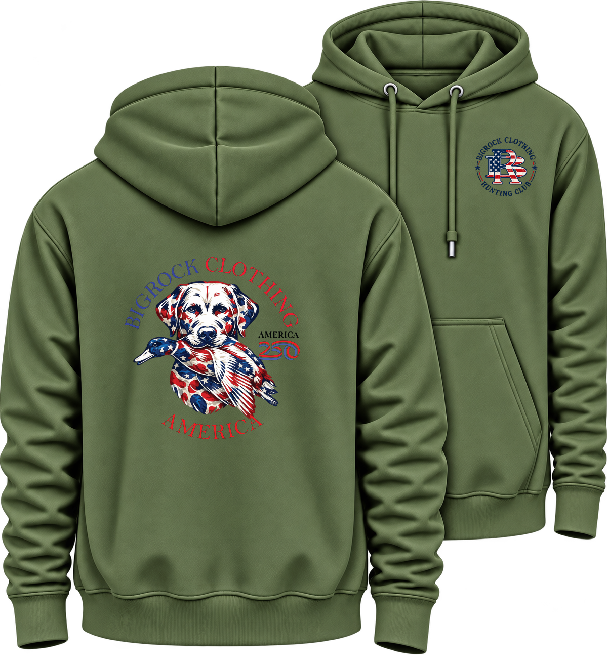 Hoodie Heavy Rock America 250 Duck Dog