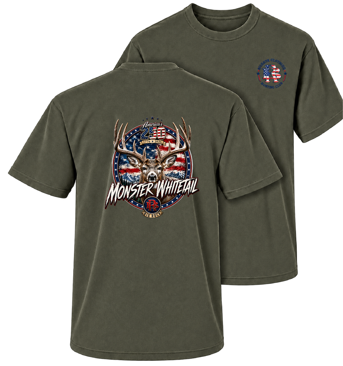 Heavy Rock America 250 Monster Whitetail (Heavy Boxy oversize Shirt)