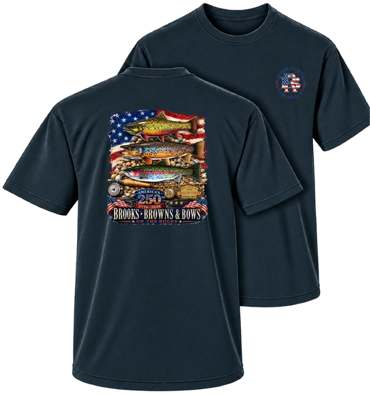 Heavy Rock America 250 Brooks Browns and Bows (Heavy Boxy oversize Shirt)