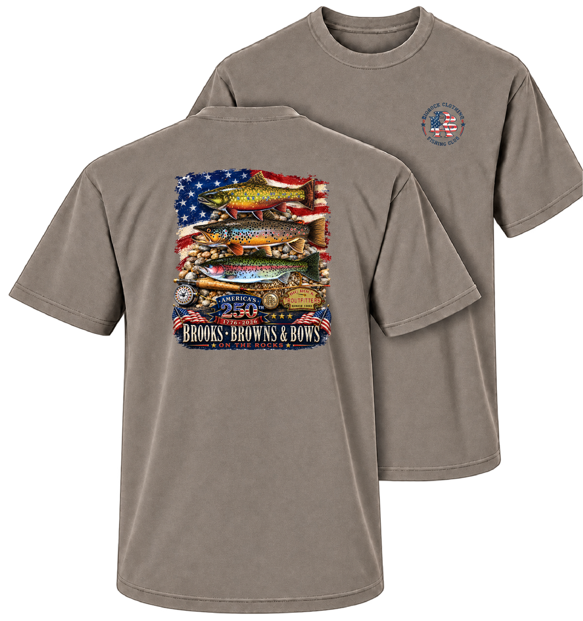 Heavy Rock America 250 Brooks Browns and Bows (Heavy Boxy oversize Shirt)