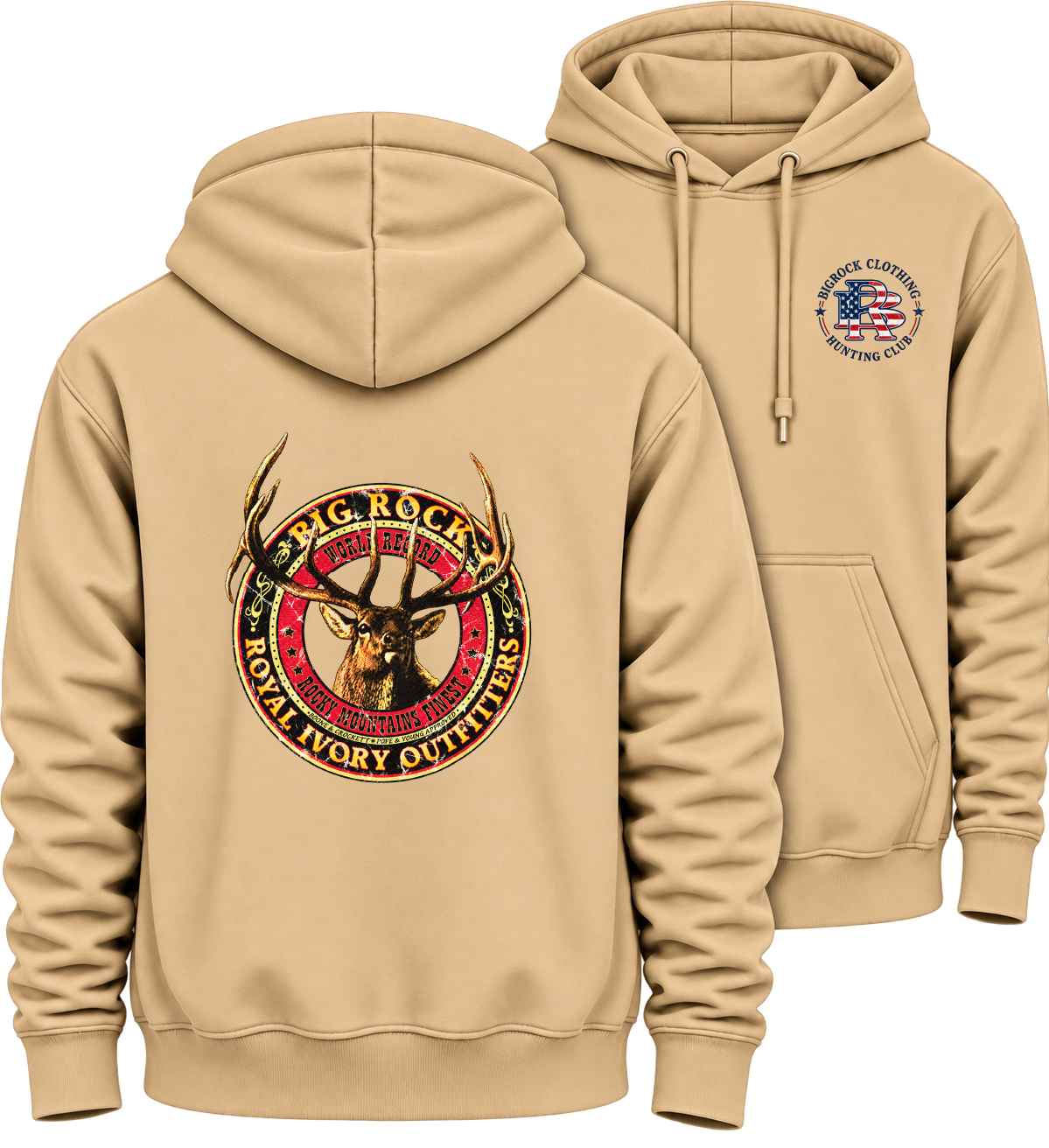 Hoodie Heavy Rock Royal Ivory Elk