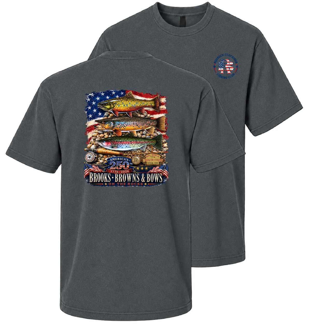 Heavy Rock America 250 Brooks Browns and Bows (Heavy Boxy oversize Shirt)