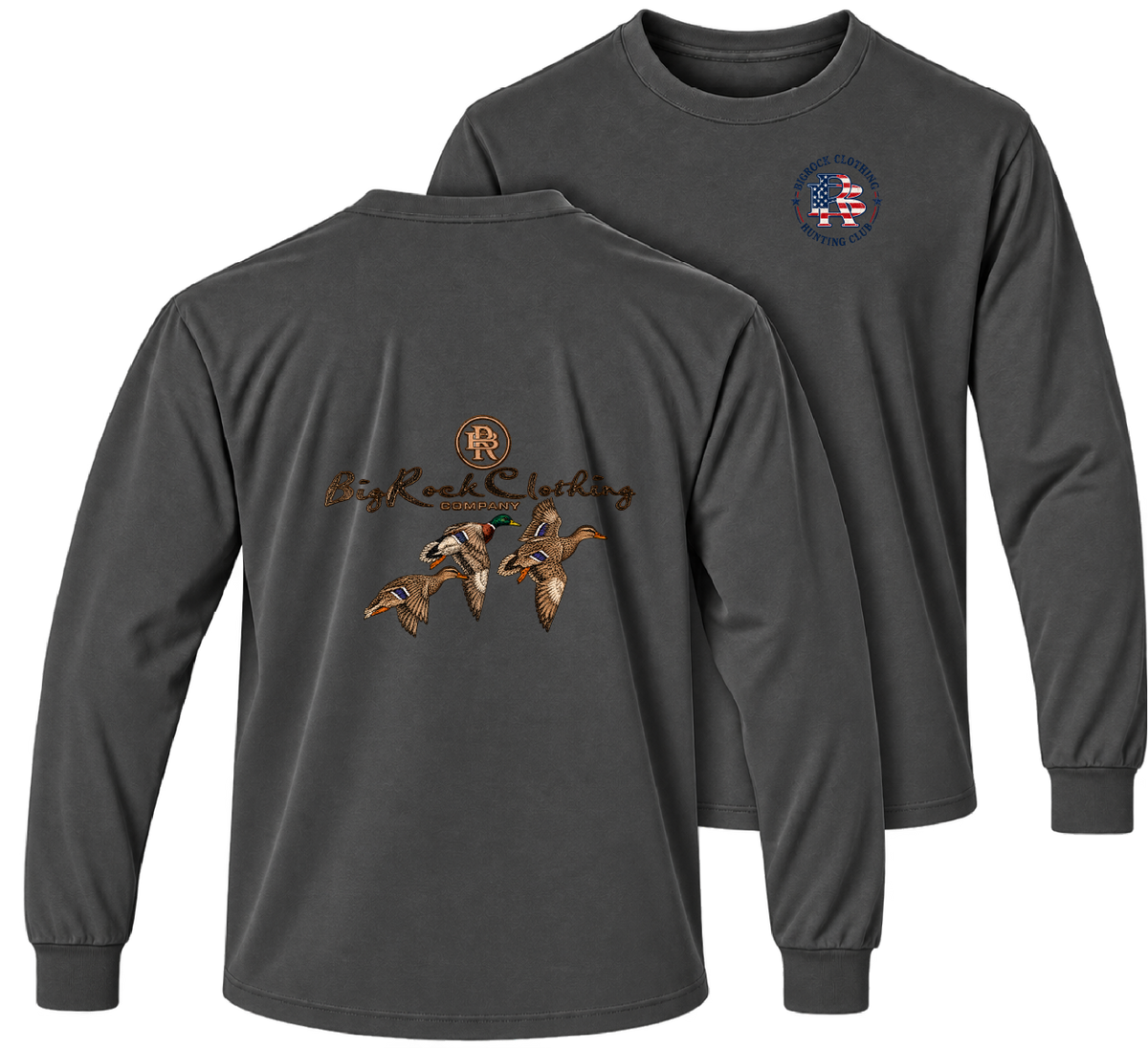 1508 Long Sleeve Light Rock Ducks In Flight