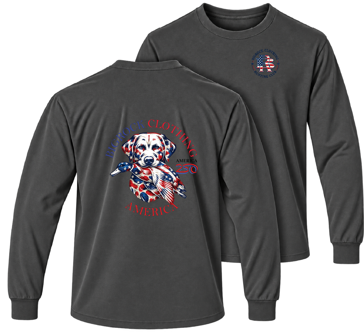 Long Sleeve Light Rock America 250 Duck Dog