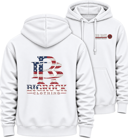 535 Hoodie Heavy Rock Big Rock Logo Flag