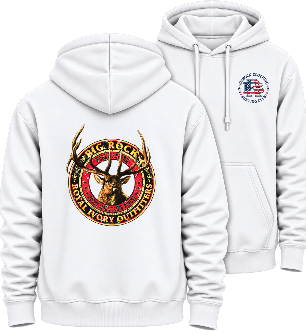 Hoodie Heavy Rock Royal Ivory Elk