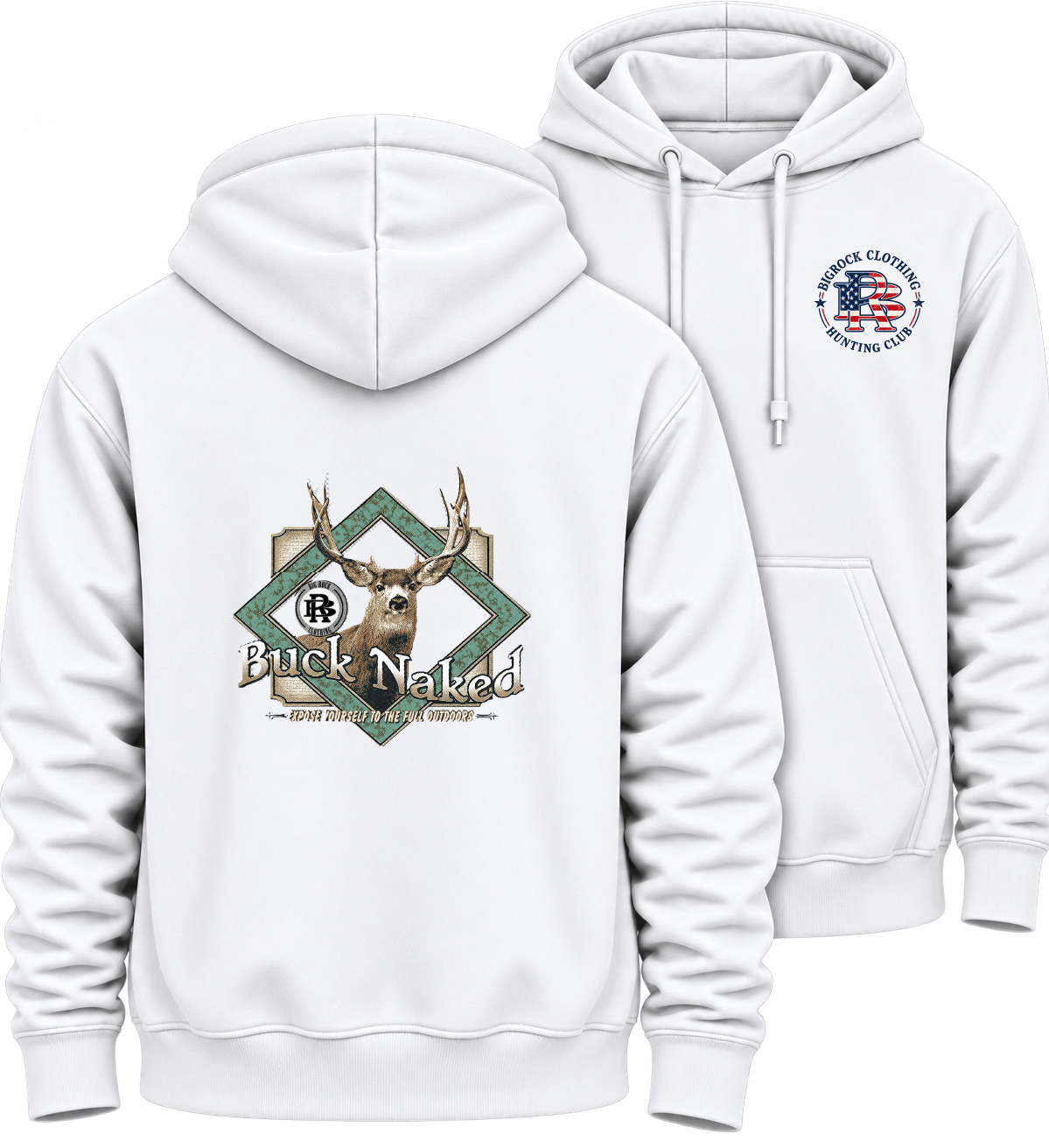 1566 Hoodie Heavy Rock New Buck Naked