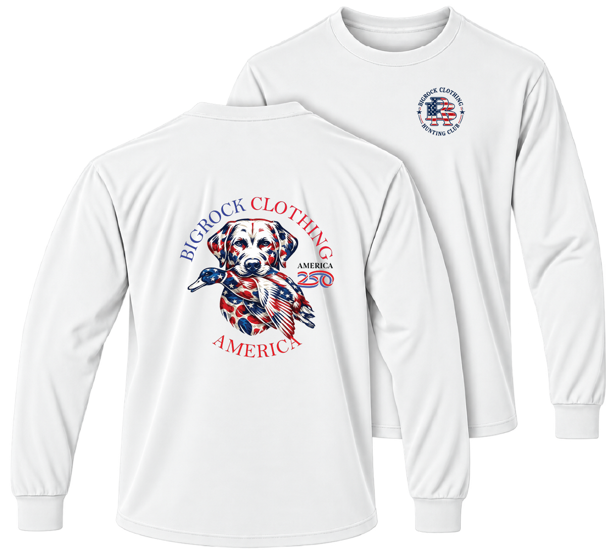 Long Sleeve Light Rock America 250 Duck Dog