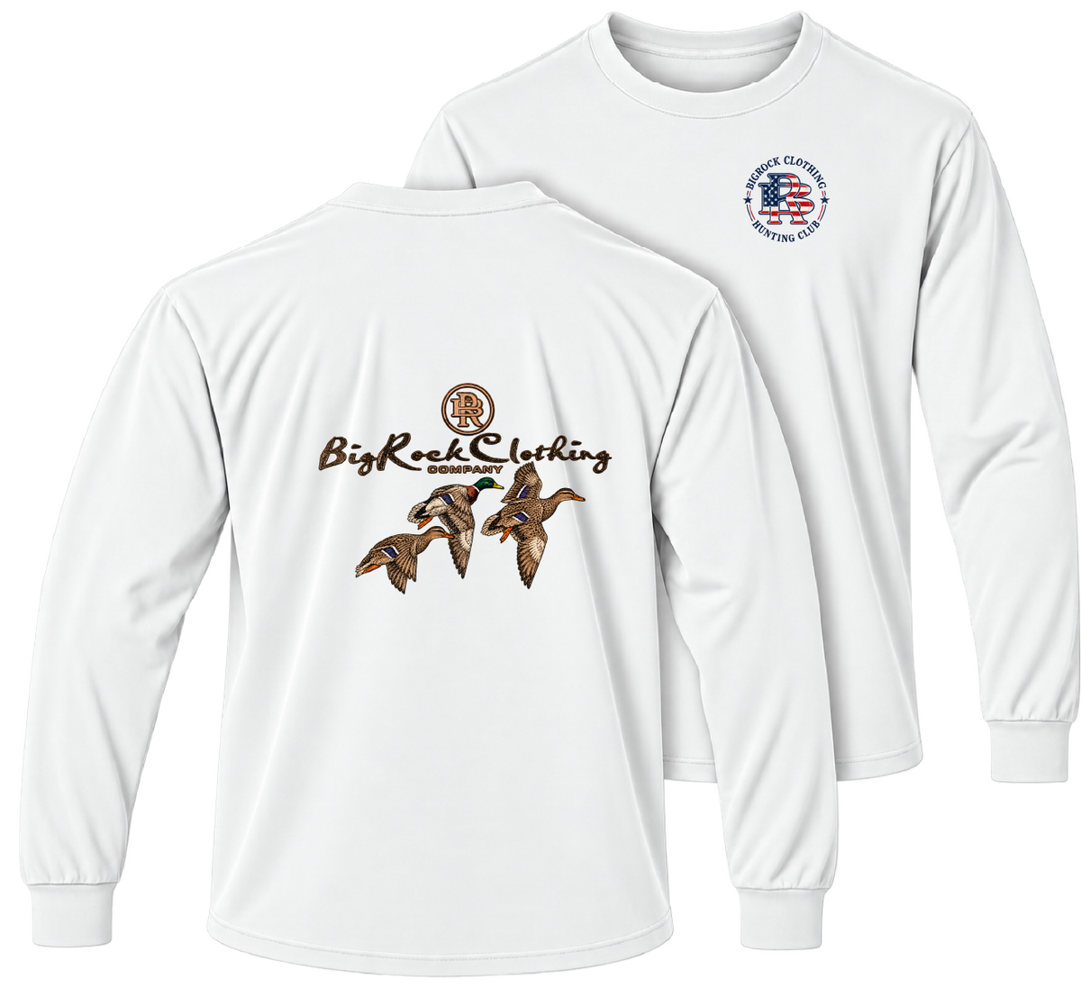 1508 Long Sleeve Light Rock Ducks In Flight