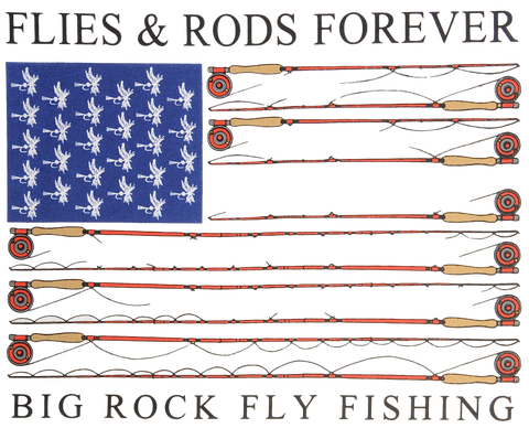 Value Rock Short Sleeve Flies And Rods Forever ( Fit is like standard Tee)